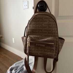Juicy Couture Tan Logo Backpack